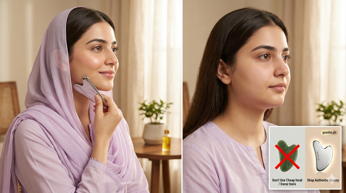 Chehra Patla Karne Ka Tarika — Gua Sha Se