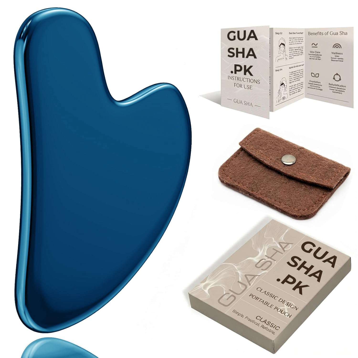 Gua Sha Facial Massage Tool Jawline Sculpting and Puffiness Reducing