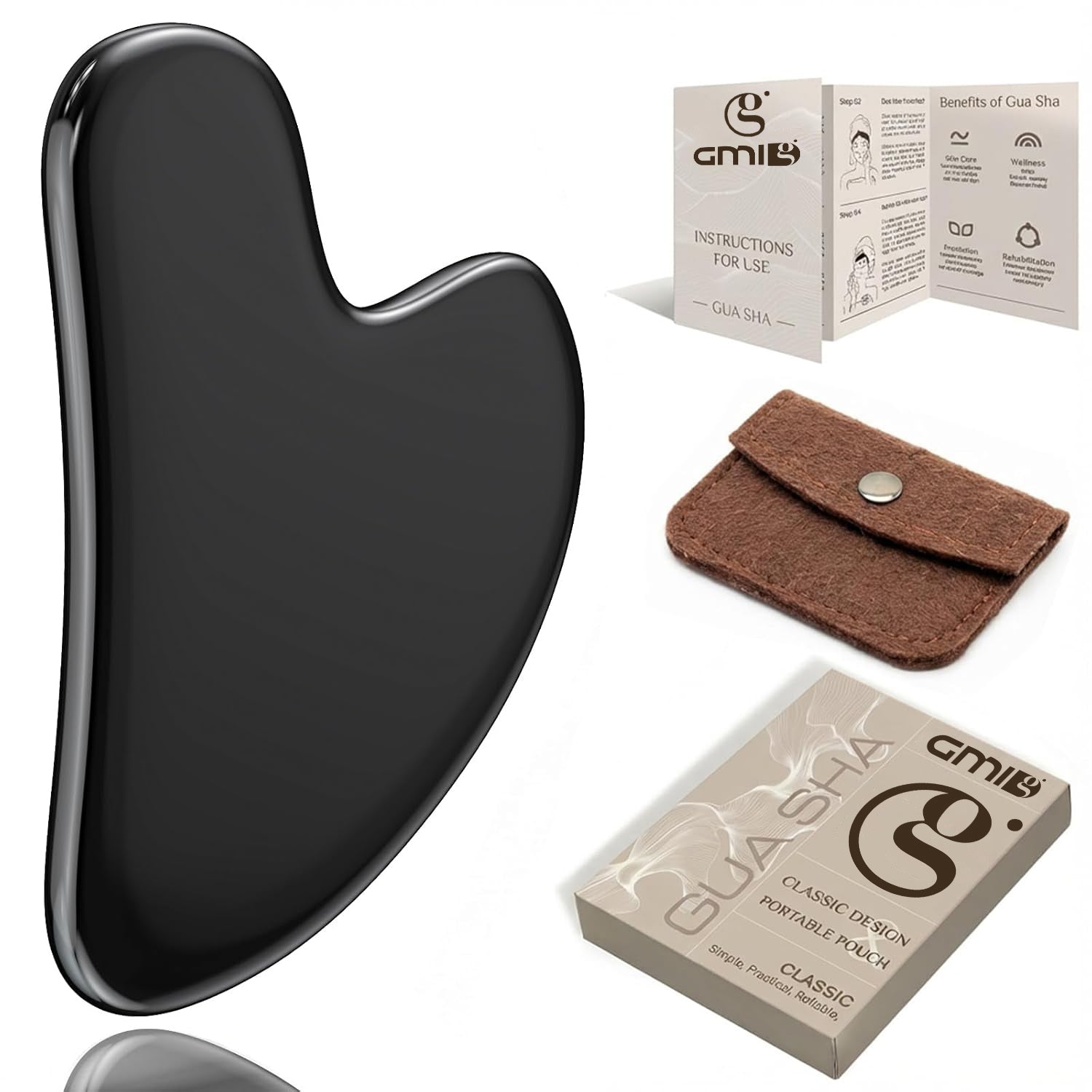 Gua Sha Facial Massage Tool Jawline Sculpting and Puffiness Reducing