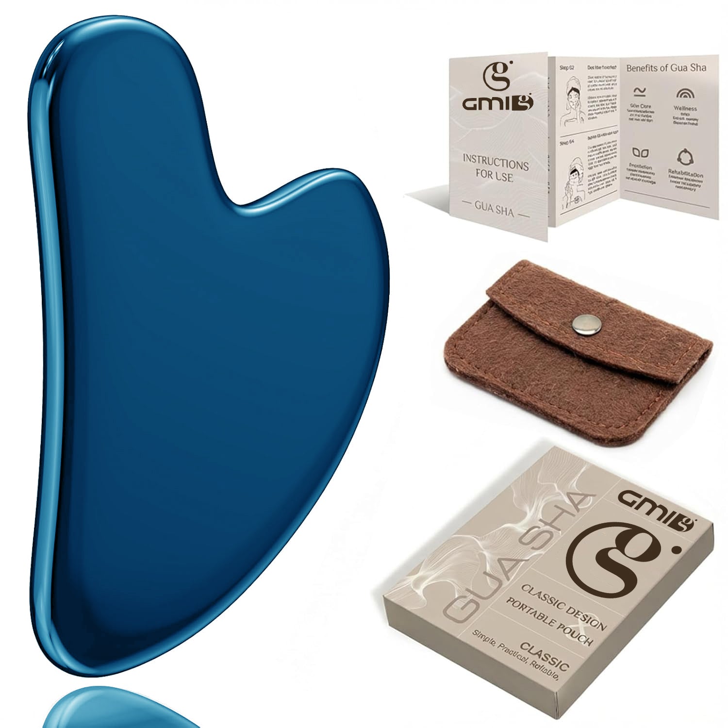 Gua Sha Facial Massage Tool Jawline Sculpting and Puffiness Reducing