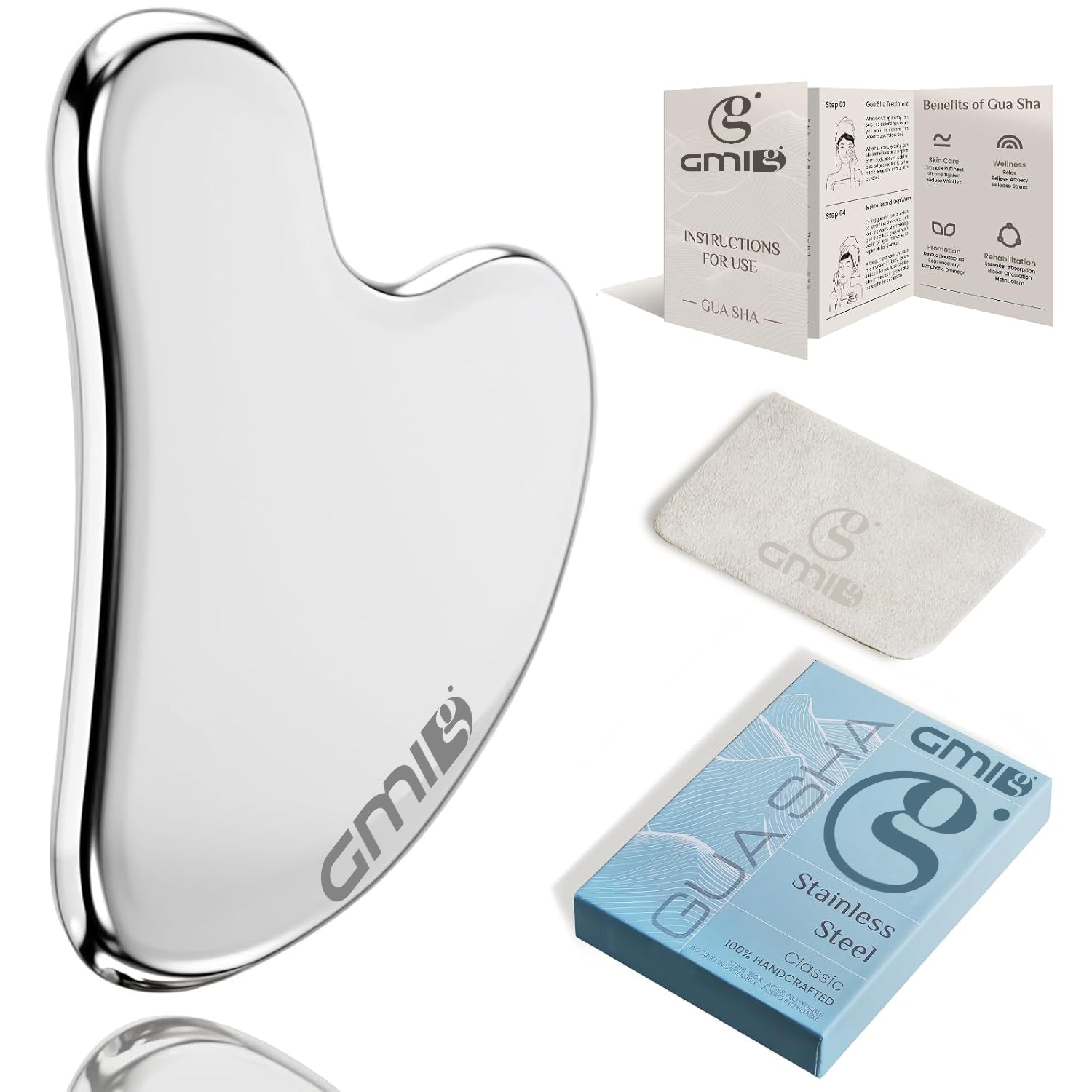 Gua Sha Facial Massage Tool Jawline Sculpting and Puffiness Reducing
