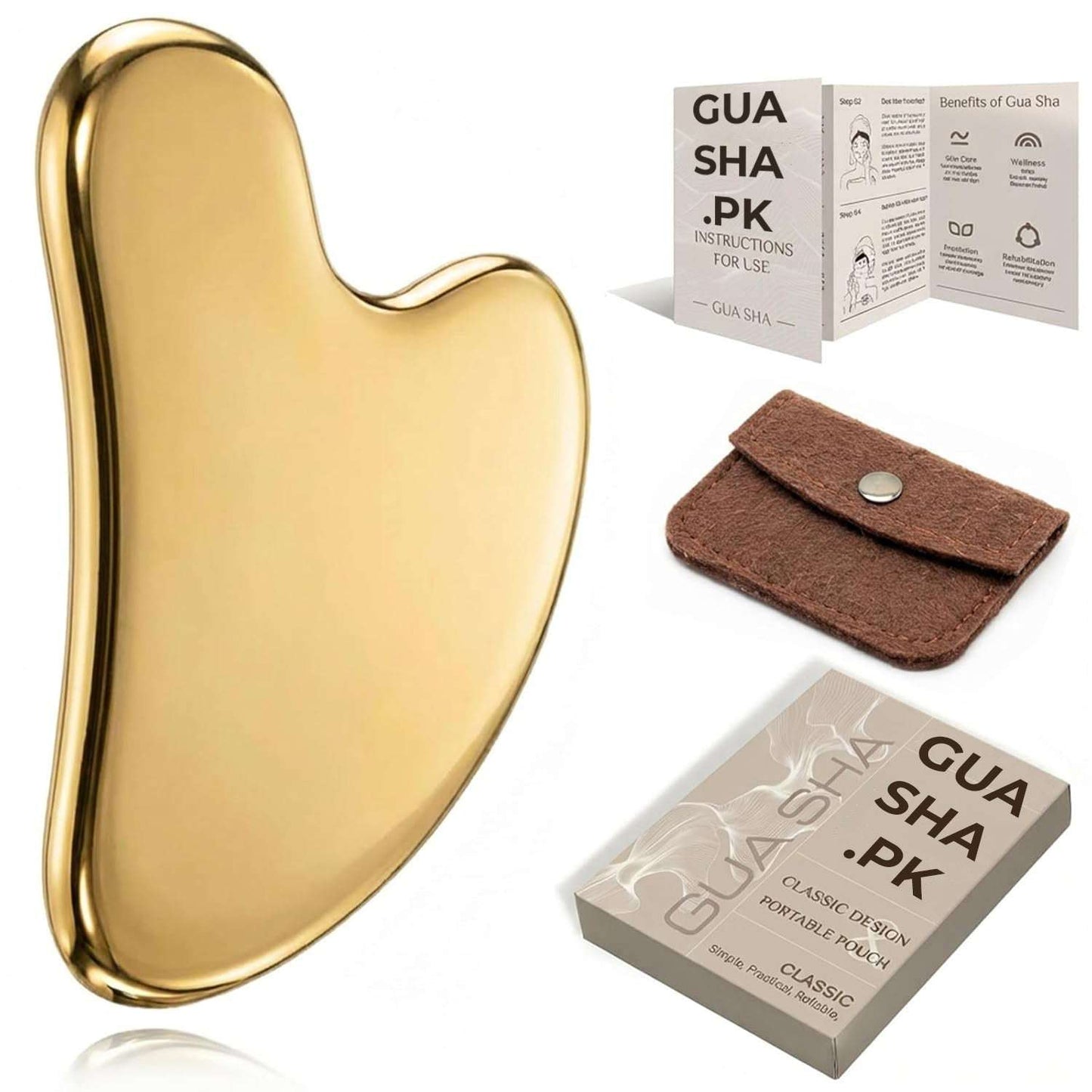 Gua Sha Facial Massage Tool Jawline Sculpting and Puffiness Reducing