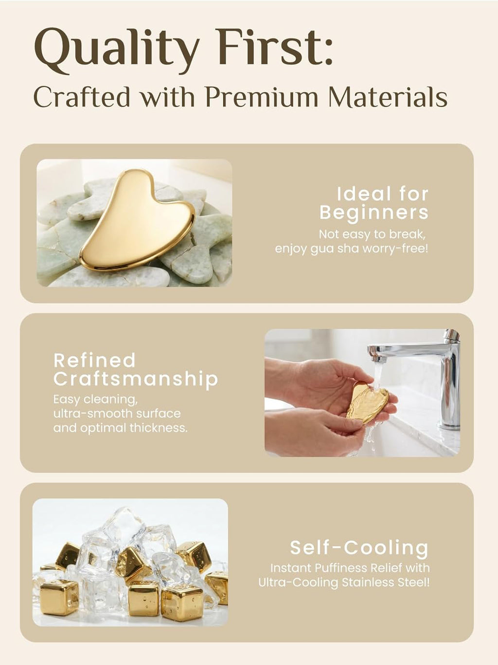 Gua Sha Facial Massage Tool Jawline Sculpting and Puffiness Reducing