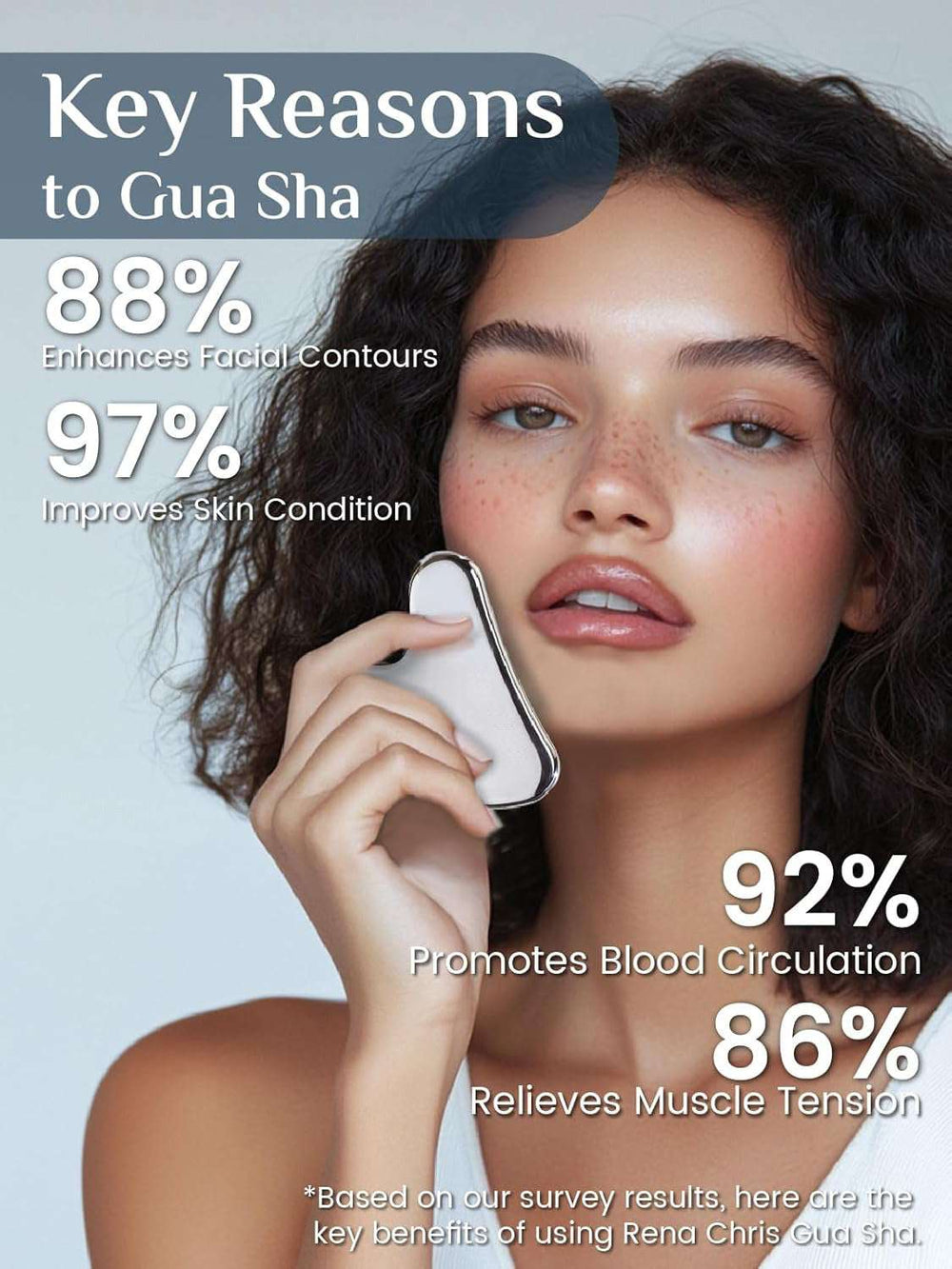Silver stainless steel gua sha