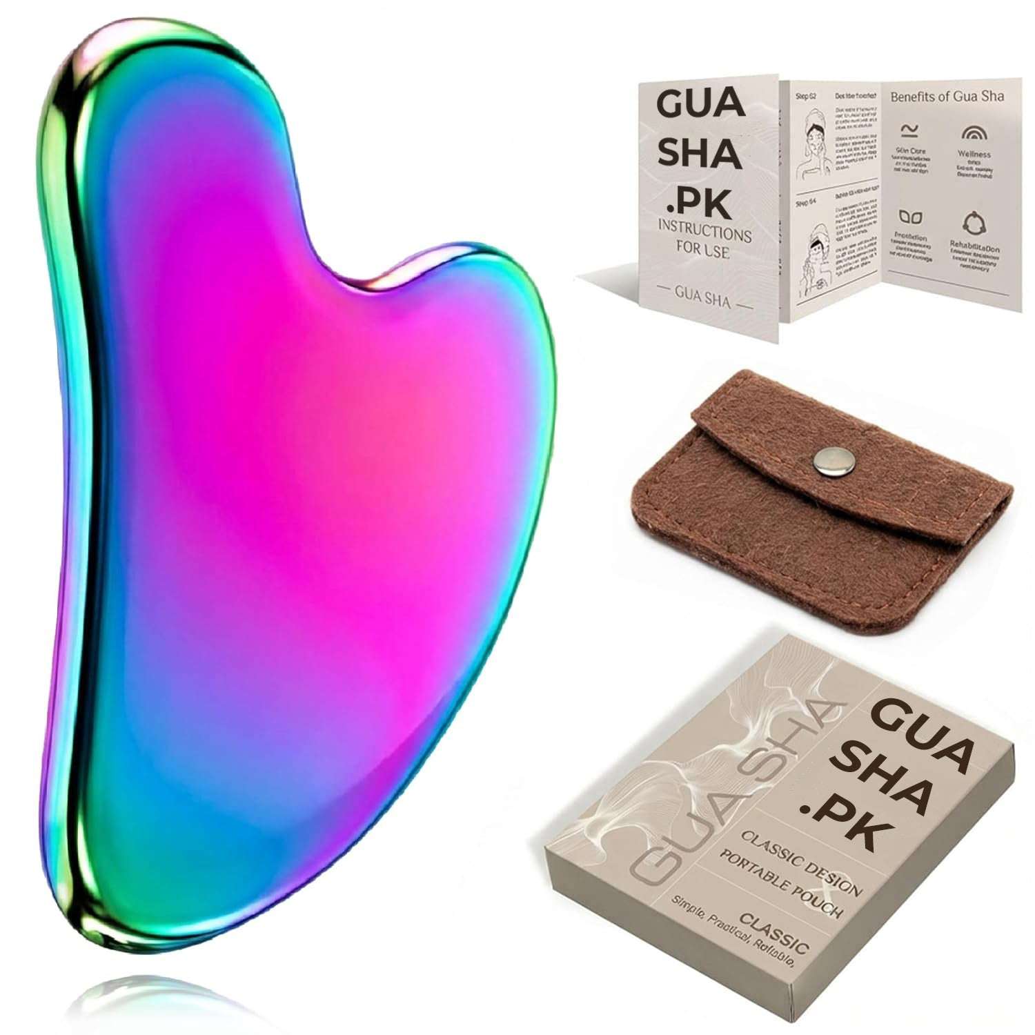 Gua Sha Facial Massage Tool Jawline Sculpting and Puffiness Reducing