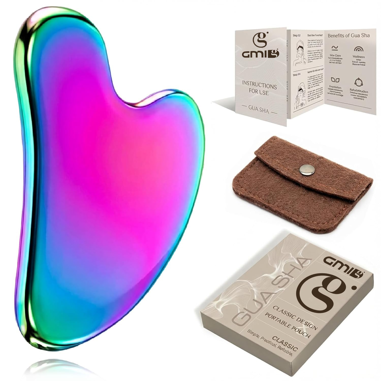 Gua Sha Facial Massage Tool Jawline Sculpting and Puffiness Reducing