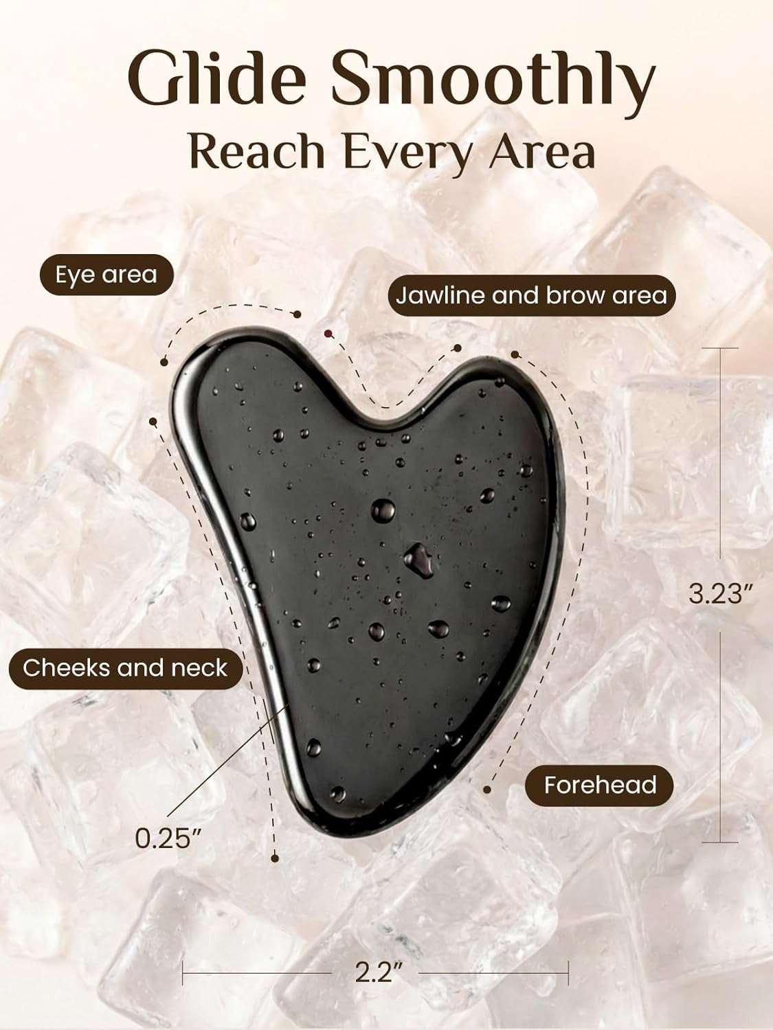 Gua Sha Facial Massage Tool Jawline Sculpting and Puffiness Reducing