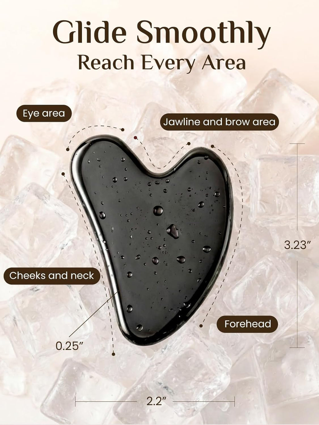 Gua Sha Facial Massage Tool Jawline Sculpting and Puffiness Reducing